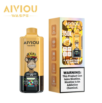 Kit jetable rechargeable WASPE Aiviou 150K 150000 Puffs 6in1