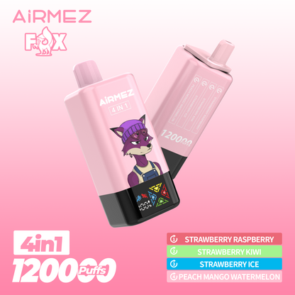 Kit jetable AiRMEZ Fox 4in1 120K 60ml (120 000 Puffs)