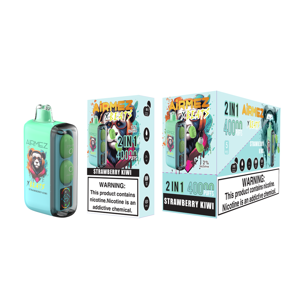 Kit jetable AiRMEZ Xbeats 50000 50K Puffs avec écouteurs TWS