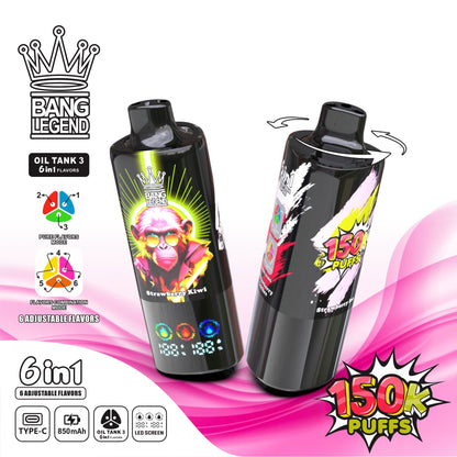 Kit jetable Bang Legend 150000 150K Puffs 6-in-1 Flavors