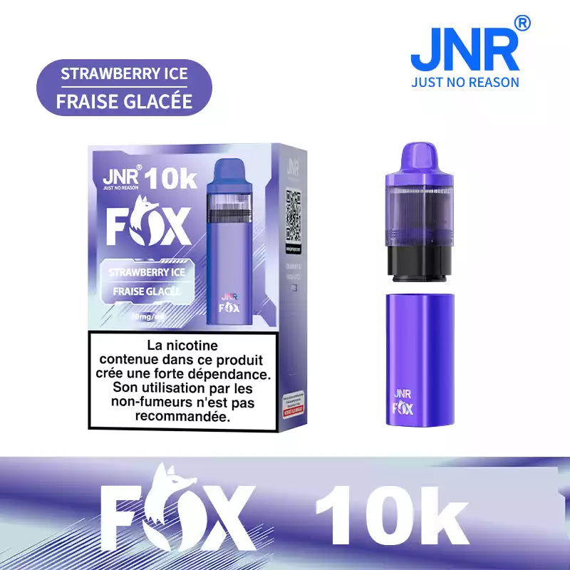 Kit jetable prérempli JNR Fox 10000 Puffs