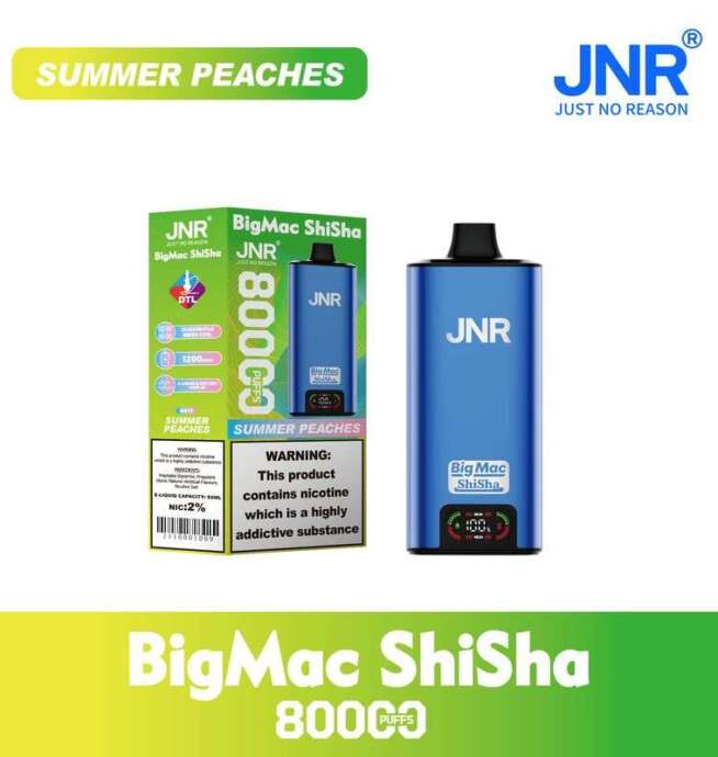 Kit jetable JNR BIG MAC Shisha 80K 80000 Puffs