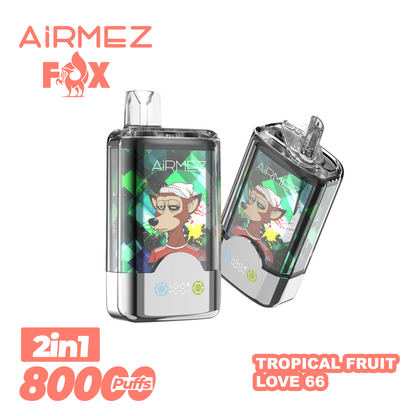 Kit jetable AiRMEZ Fox 80000 80K Puffs 30ml (Dual Flavor)