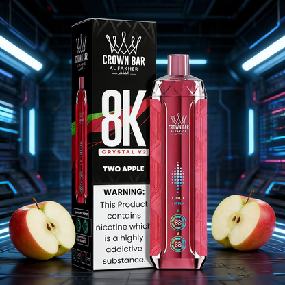 Kit jetable AL Fakher Crown Bar 8000 Crystal V2