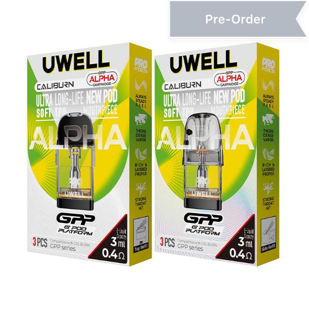 Uwell Caliburn GPP Alpha Pod Cartouches 3ml 3pièces/paquet