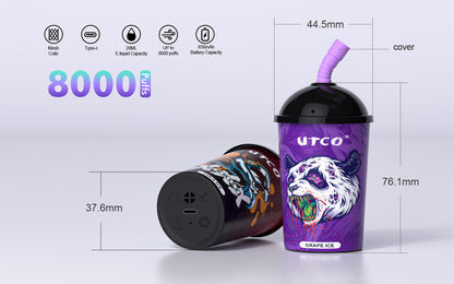 Kit UTCO Puff Panda 8000 puff cigarette électronique jetable rechargeable