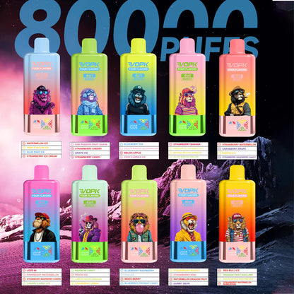 Kit jetable VOPK 80K Puffs 4IN1 650 mAh