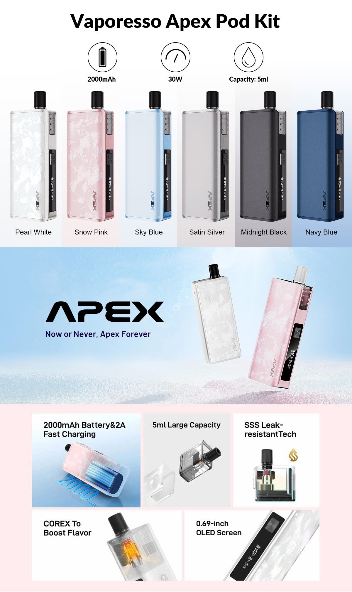 Kit Pod Vaporesso APEX 30W