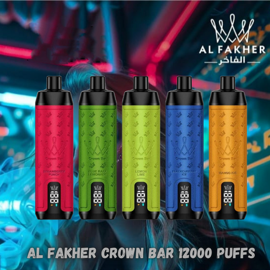 Kit jetable Al Fakher Crown Bar 12000 Bouffées Shisha Hookah