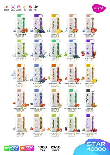 Kit jetable Vozol Star 40000 40K Puffs (20mg)
