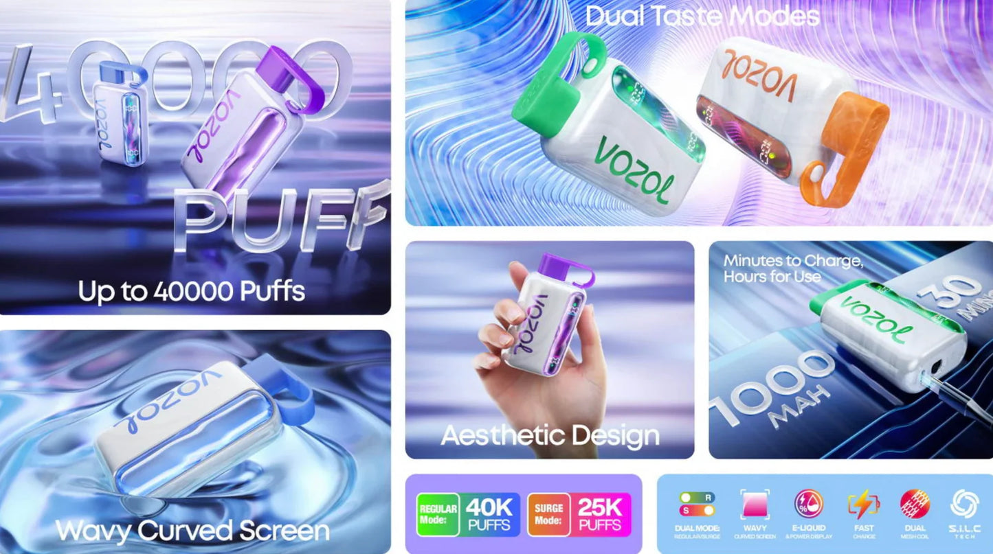 Kit jetable rechargeable Vozol Star 40000 Puffs 20ml (40K Puffs)