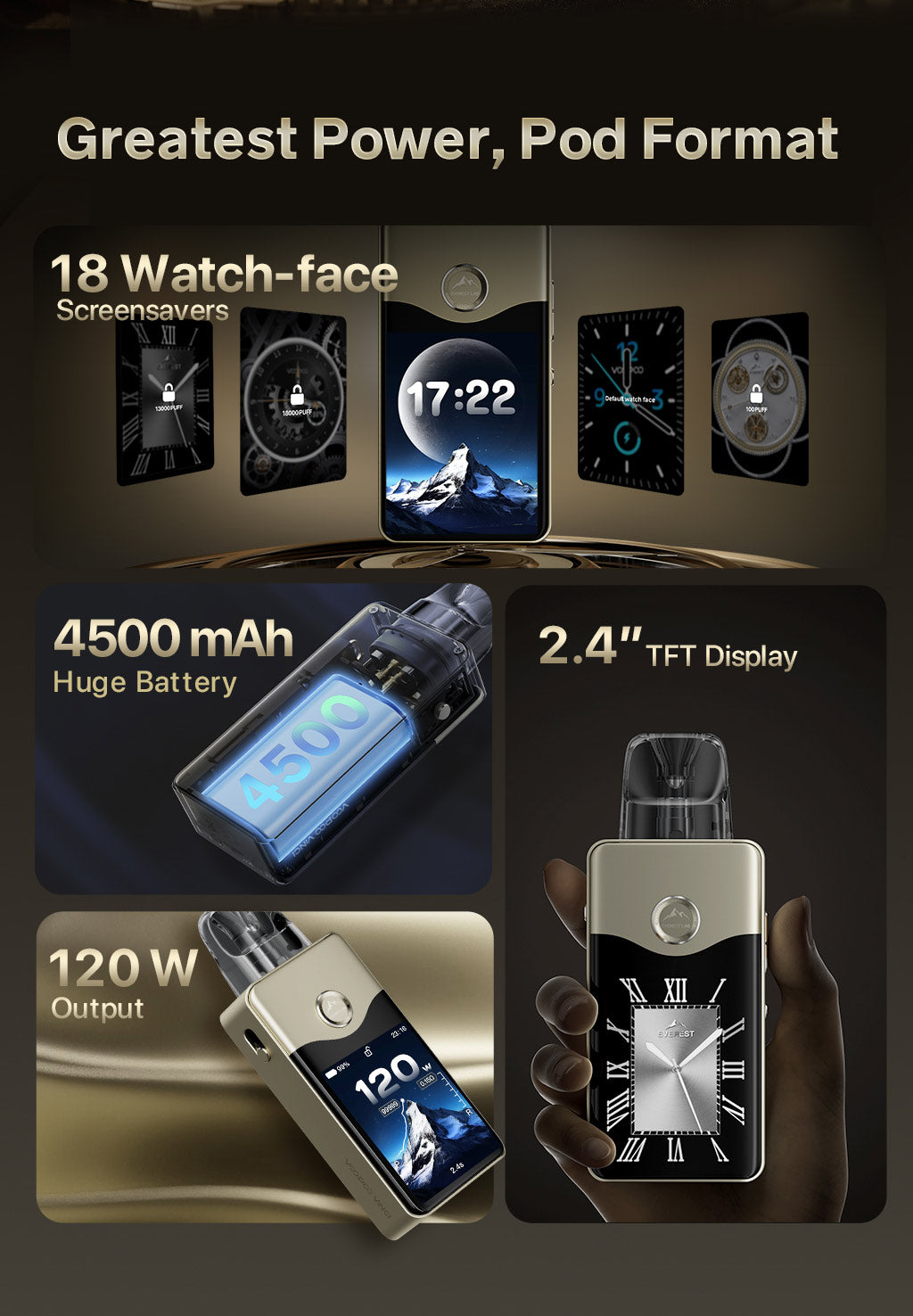 Kit Pod VOOPOO VINCI E120 120W Pas Cher | fr.vapormo.com frvapormo Kit Pod VOOPOO VINCI E120 120W Pas Cher | fr.vapormo.com frvapormo
