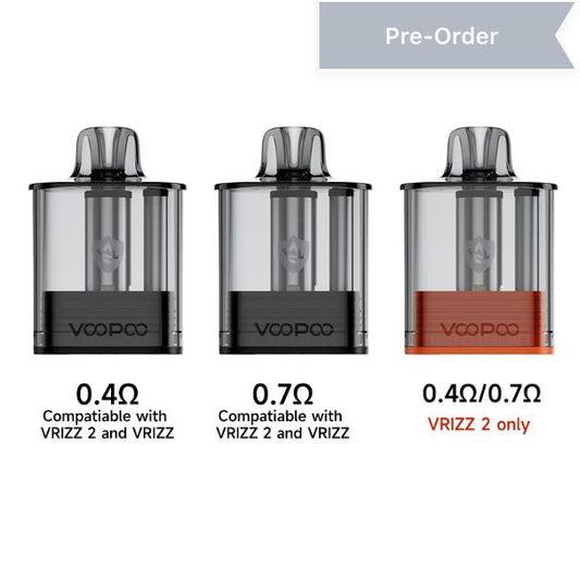 VOOPOO Vrizz Pod Cartouche V2 pour kit Vrizz 2, kit Vrizz 15 ml (2 pièces/paquet)