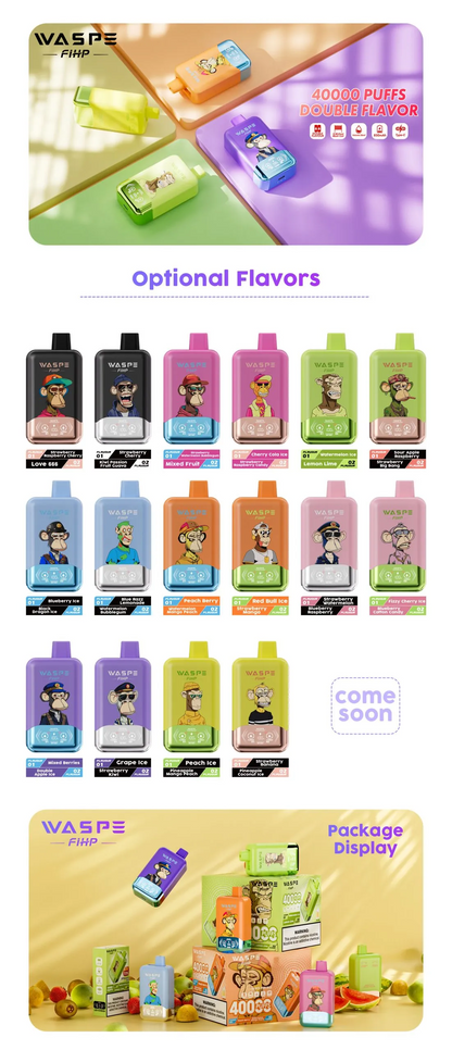 Kit jetable WASPE FIHP 40000 Puffs (Double Flavor)