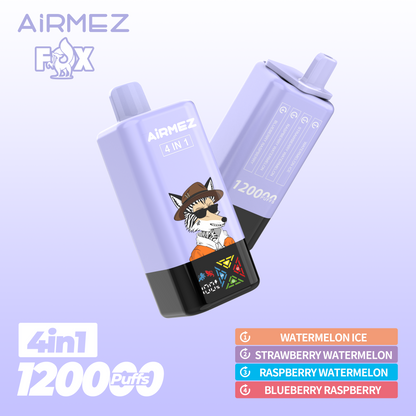 Kit jetable AiRMEZ Fox 4in1 120K 60ml (120 000 Puffs)