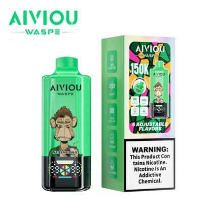 Kit jetable rechargeable WASPE Aiviou 150K 150000 Puffs 6in1