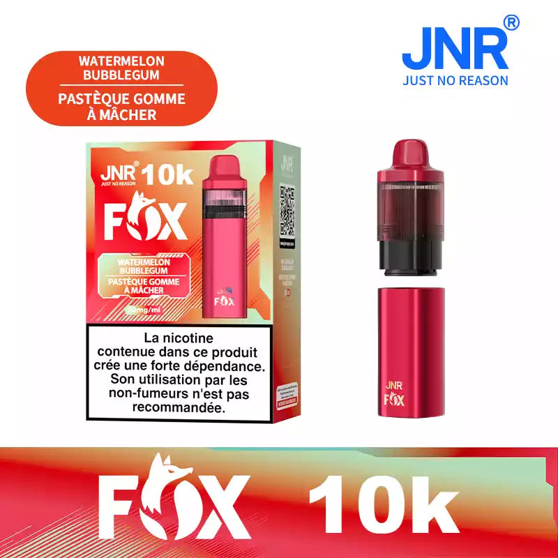 Kit jetable prérempli JNR Fox 10000 Puffs