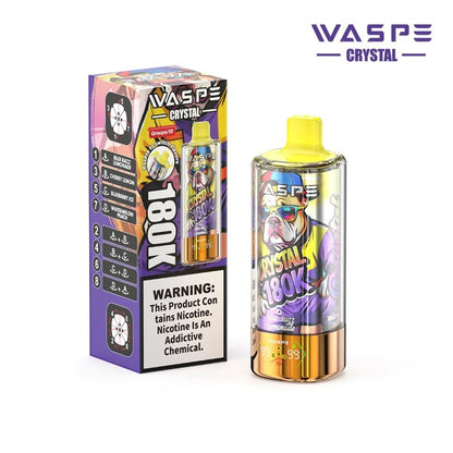 Kit jetable WASPE Crystal 8-in-1 180K 180000 Puffs 68ml