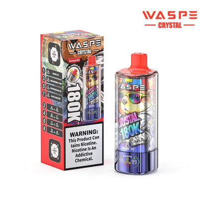 Kit jetable WASPE Crystal 8-in-1 180K 180000 Puffs 68ml