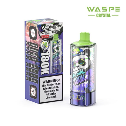 Kit jetable WASPE Crystal 8-in-1 180K 180000 Puffs 68ml