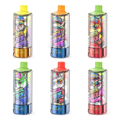 Kit jetable WASPE Crystal 8-in-1 180K 180000 Puffs 68ml
