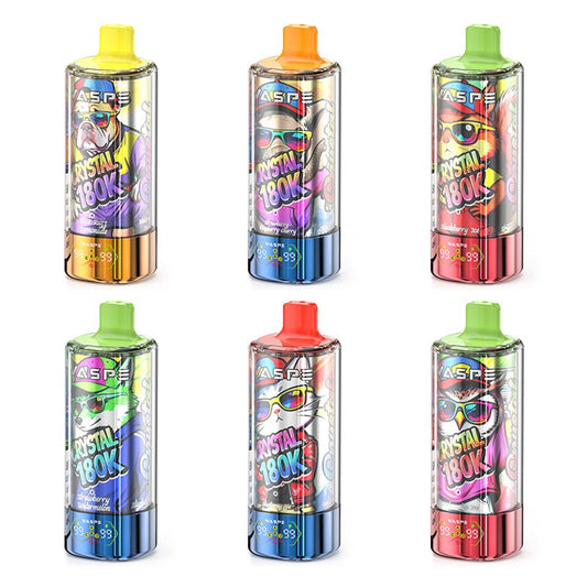 Kit jetable WASPE Crystal 8-in-1 180K 180000 Puffs 68ml