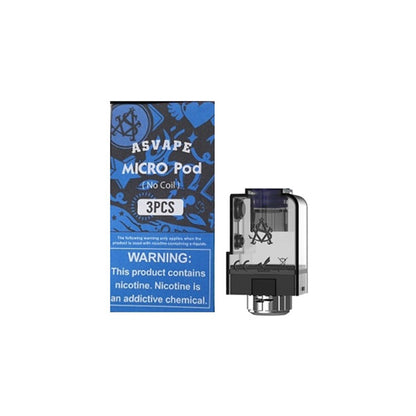 Asvape Micro cartouche de rechange pour dosettes 2 ml (3 pièces/paquet)