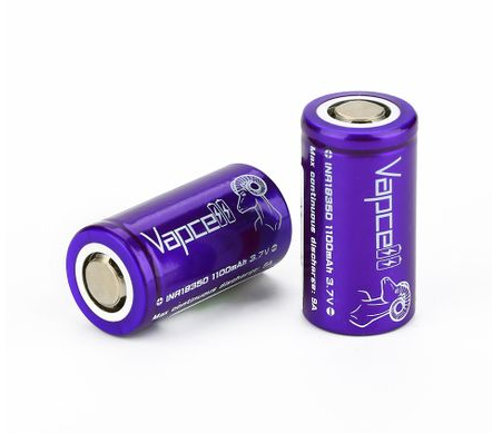 Batterie Li-ion Vapcell INR18350 à haute consommation 9A 1100mAh