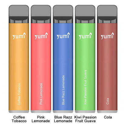 [Offre spéciale] YUMI Bar 1500 PUFF Cigarette électronique jetable Kit 850mAh 4.8ml (0mg)