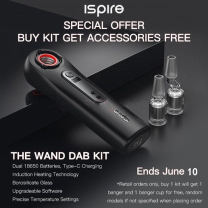 Ispire The Wand Dab Kit double 18650(Accessoires gratuits)
